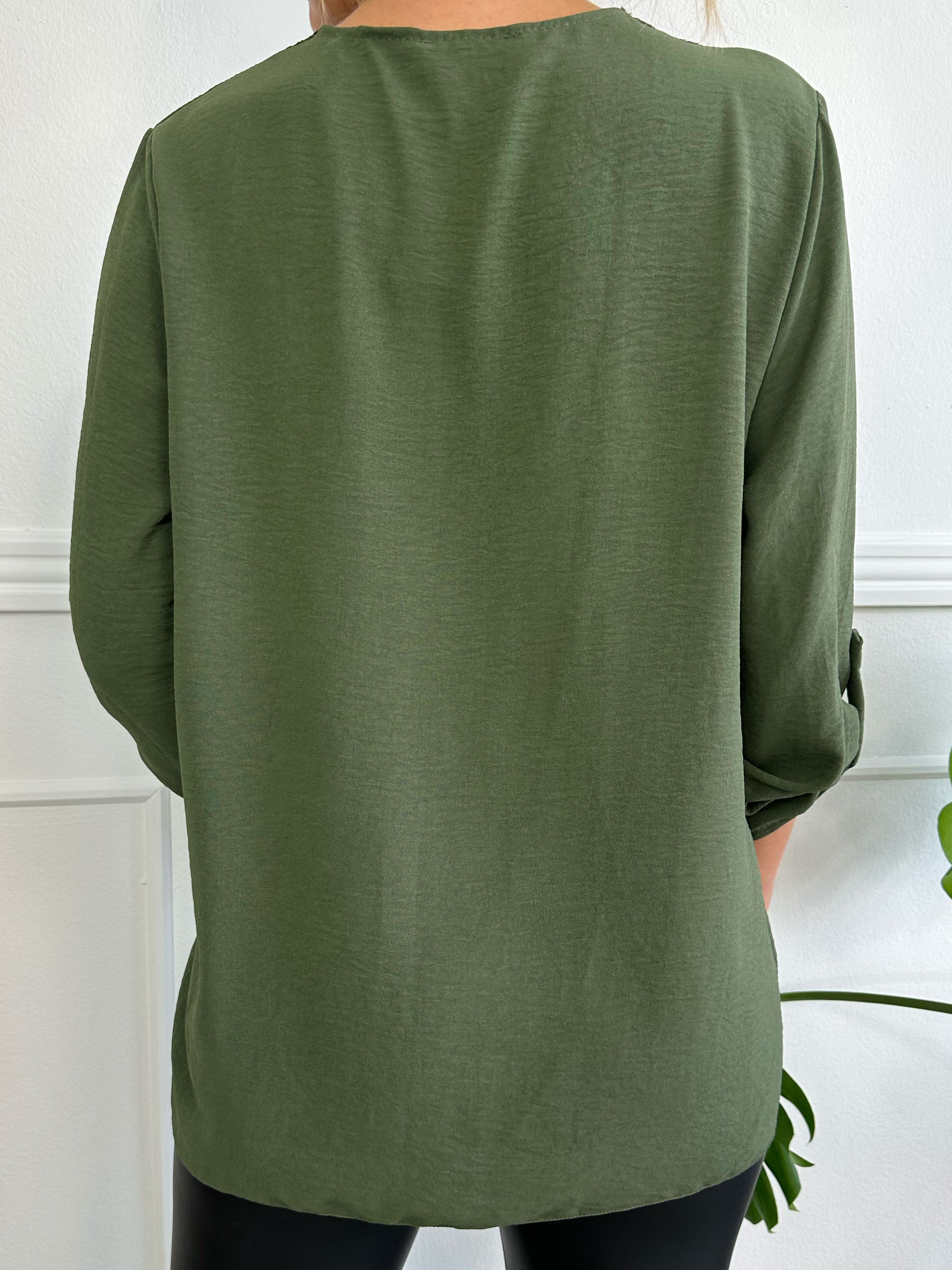 Elly Shirt - Simpel bluse med blondekant